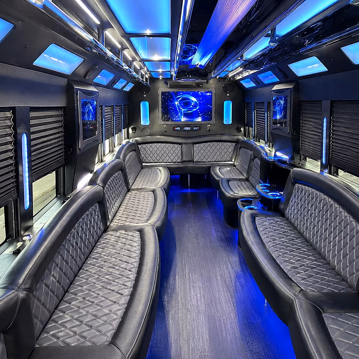 Inglewood Bachelor & Bachelorette Transportation party bus interior