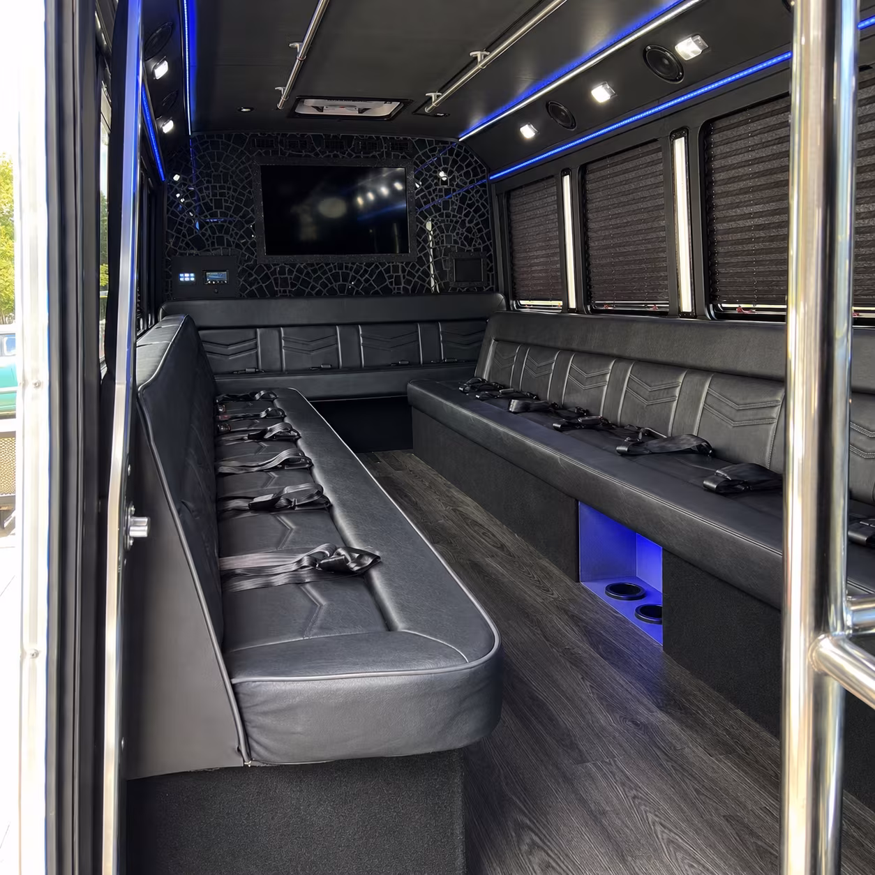 Inglewood Wedding Transportation party bus exterior