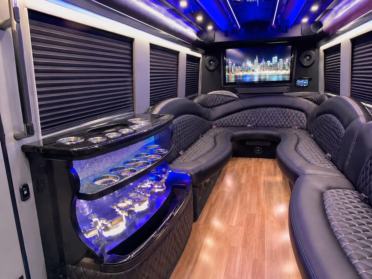 Inglewood Wedding Transportation party bus exterior