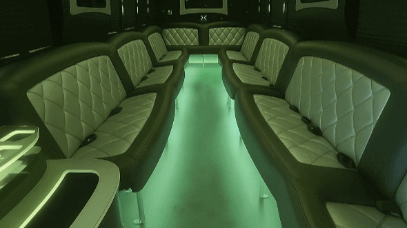 Interior of Charter Bus Company Torrance's 20 Passenger Party Bus in Torrance