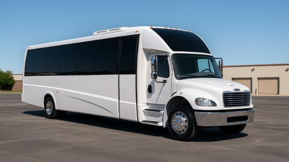 Exterior of Charter Bus Company Hawthorne's 25 Passenger Party Bus in Hawthorne