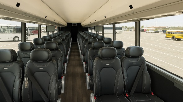 Interior of Charter Bus Company Inglewood's 35 Passenger Minibus in Inglewood