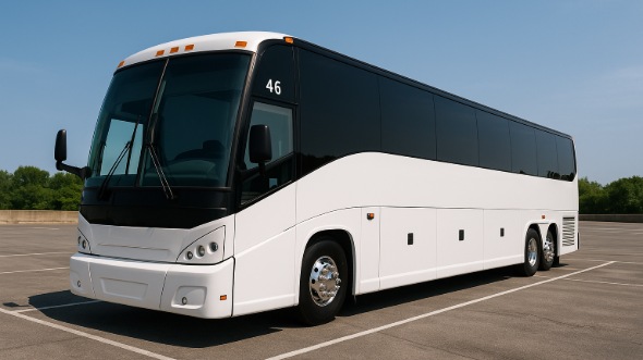 Exterior of Charter Bus Company Santa Monica's 40 Passenger Party Bus in Santa Monica