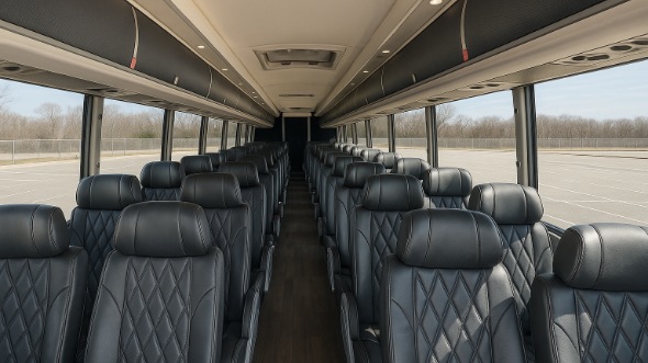 Interior of Charter Bus Company Inglewood's 44 Passenger Charter Bus in Inglewood