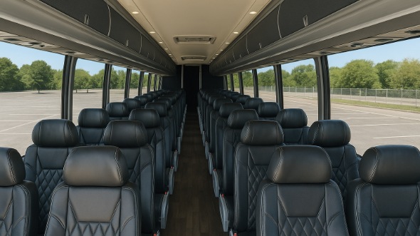 Interior of Charter Bus Company Inglewood's 45 Passenger Charter Bus in Inglewood