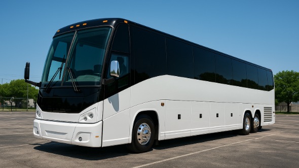Exterior of Charter Bus Company Inglewood's 46 Passenger Charter Bus in Inglewood