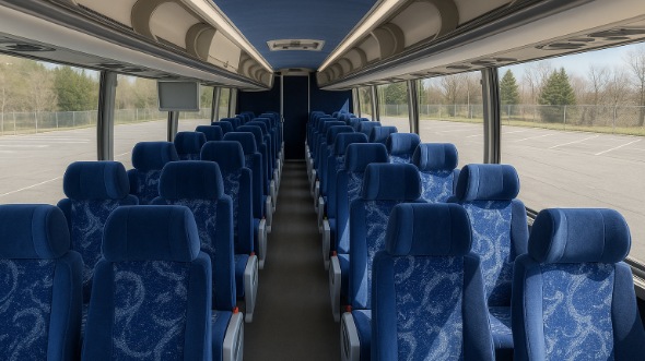 Interior of Charter Bus Company Inglewood's 48 Passenger Charter Bus in Inglewood