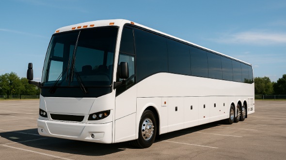 Exterior of Charter Bus Company Carson's 50 Passenger Party Bus in Carson