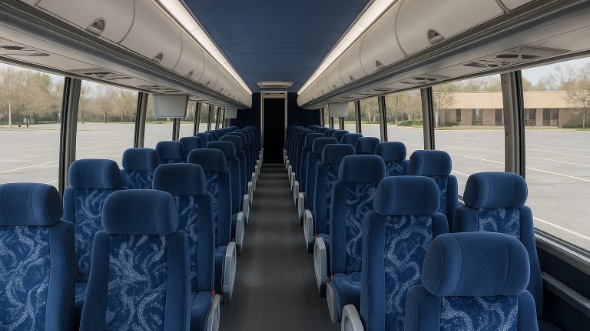 Interior of Charter Bus Company Inglewood's 51 Passenger Charter Bus in Inglewood