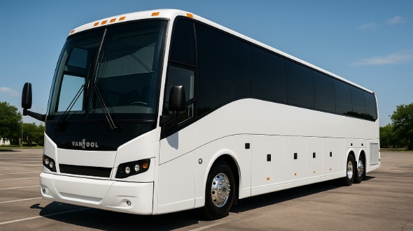 Exterior of Charter Bus Company Inglewood's 56 Passenger Charter Bus in Inglewood